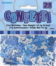 21st Blue Foil Confetti