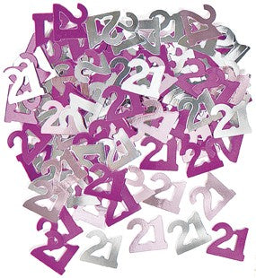 21st Pink Foil Confetti