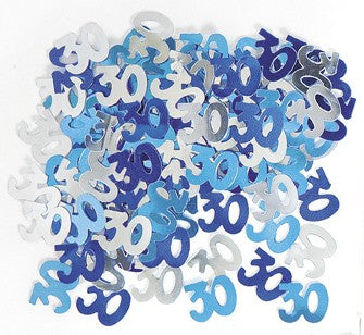30th Blue Foil Confetti