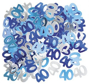 40th Blue Foil Confetti