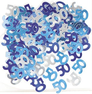 50th Blue Foil Confetti