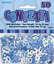 50th Blue Foil Confetti
