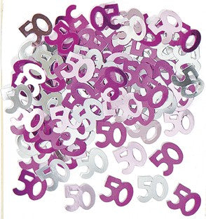 50th Pink Foil Confetti