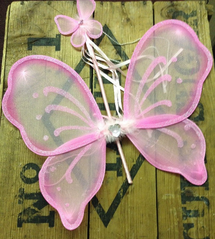 Wings - Pink Fairy Wings with Wand