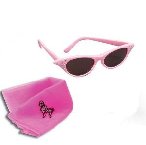 Accesories - Pink Lady Set - 50's Poodle Scarf and Glasses