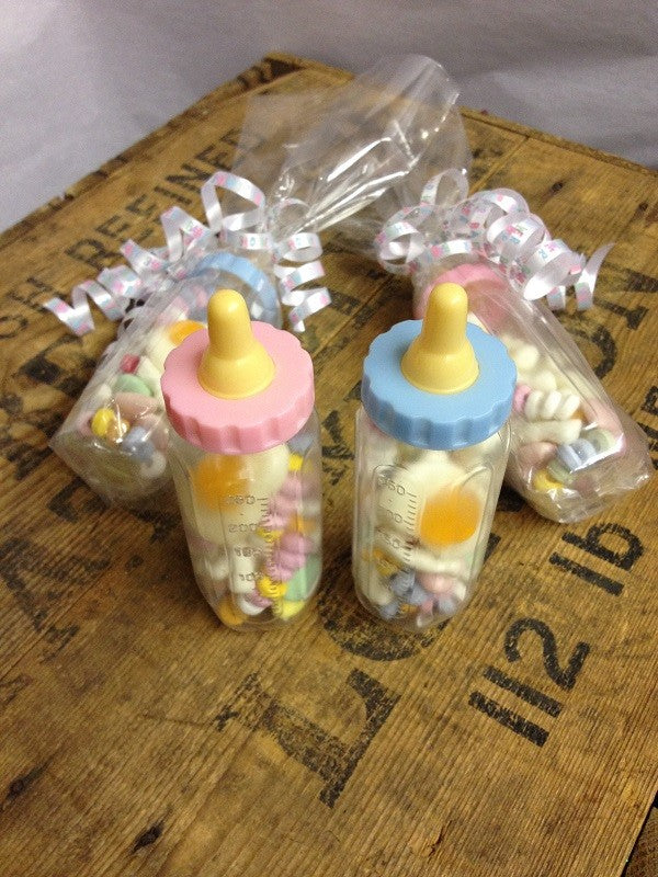 x Mini Baby Bottle Sweets for Baby Shower Prizes