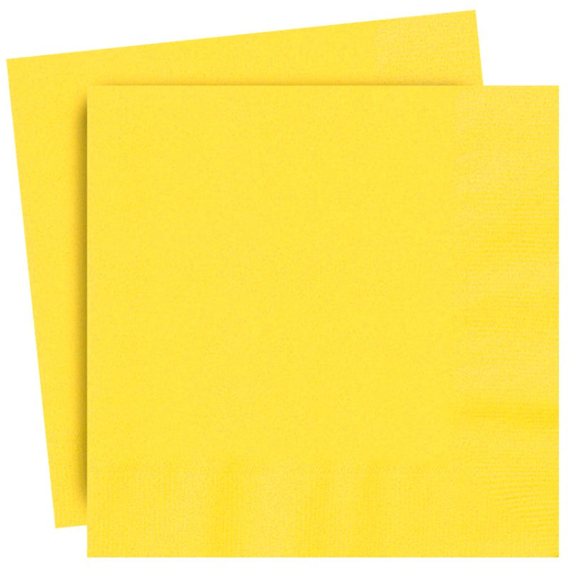 Yellow Paper Lunch Napkins 33cmx33cm (13x13 inches)
