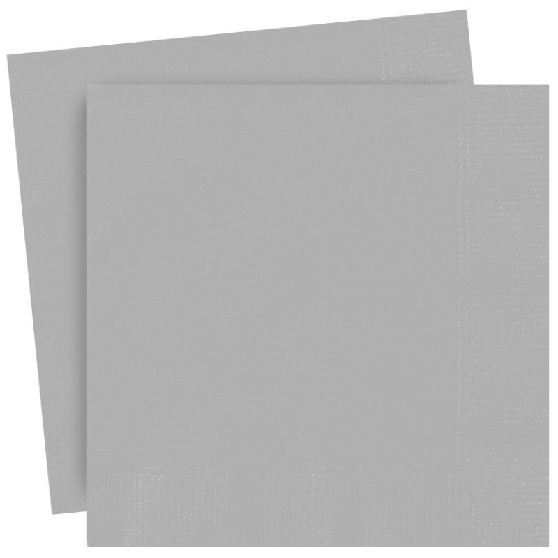 Silver Paper Lunch Napkins 30cm x 30 cm (13 x 13 inches)