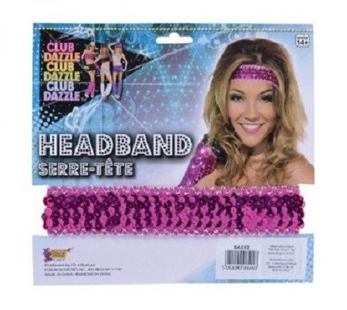 Headware - Glitter Sequin Headband (Hot Pink)