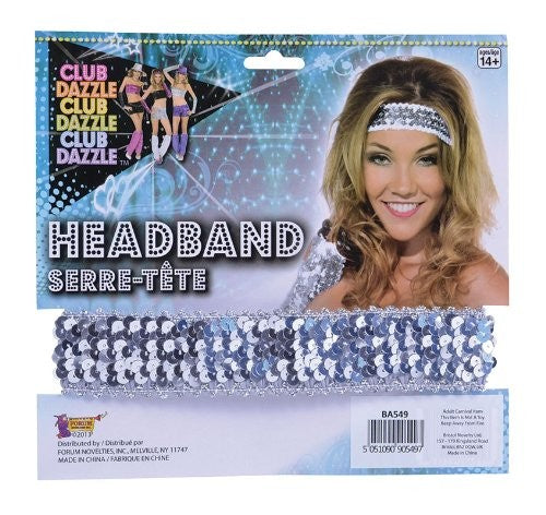 Headware - Glitter Sequin Headband (Silver)