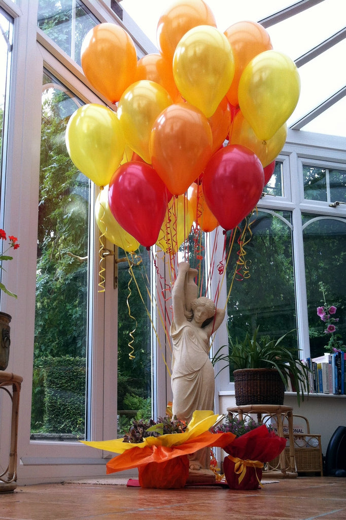 Pack of 30 Pearlised Latex Balloons - Sunrise Range (Helium Quality)