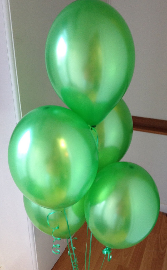 Emerald Range Pearlised, Helium Quality Balloons with Curling Ribbon