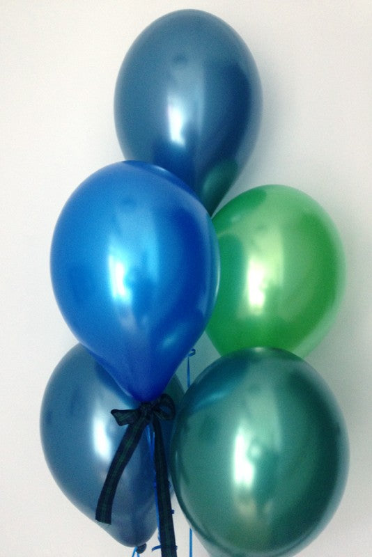Pearlised Latex Balloons 'Black Watch' Tartan - Perfect for Burn's Night