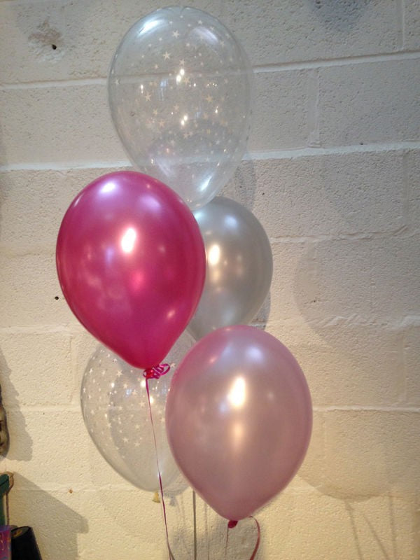 Sparkle Stars Pearlised Latex Balloons (Helium Quality)