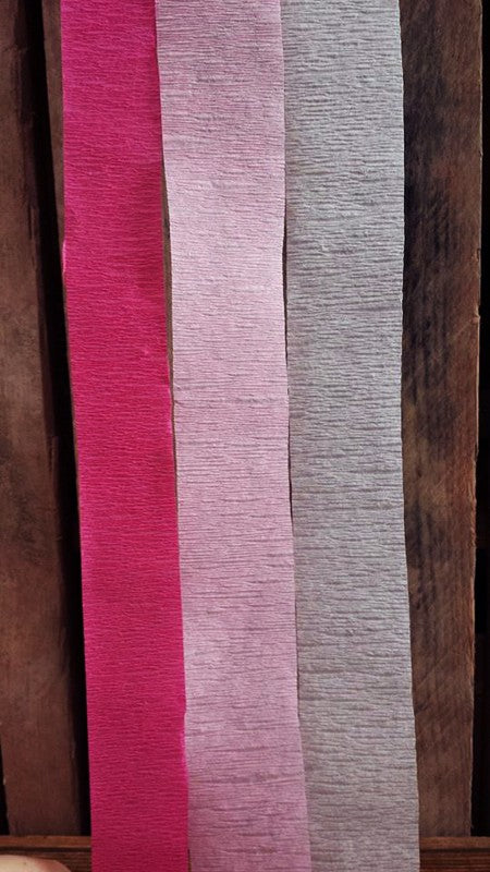 Crepe Paper Pretty Pink Kit - Hot Pink, Pale Pink & White! Perfect for Birthdays & Baby Showers