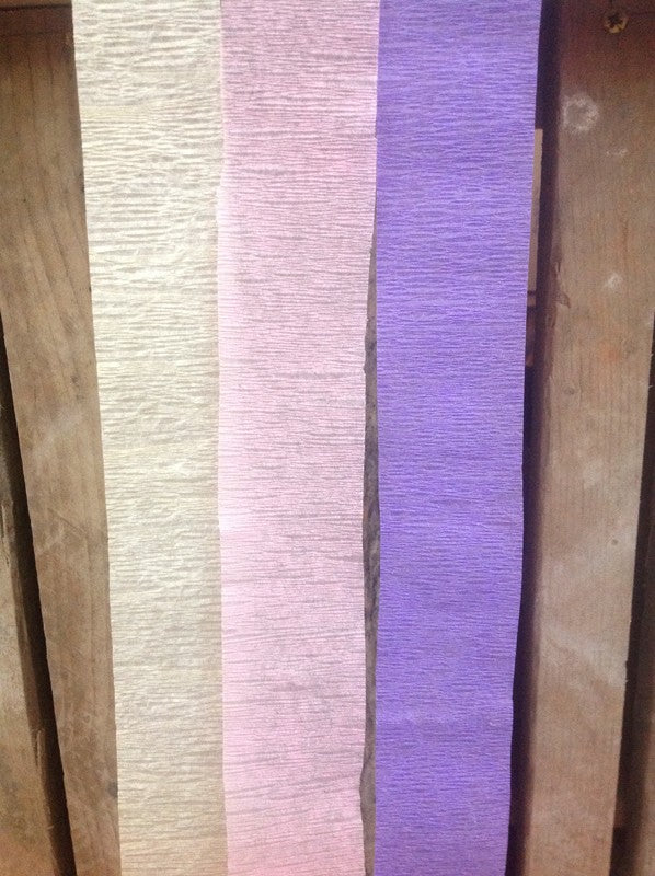 Crepe Paper Pretty Pink & Lilac Vintage Kit - Pale Pink, Lilac & Ivory! Perfect for Weddings & Baby Showers