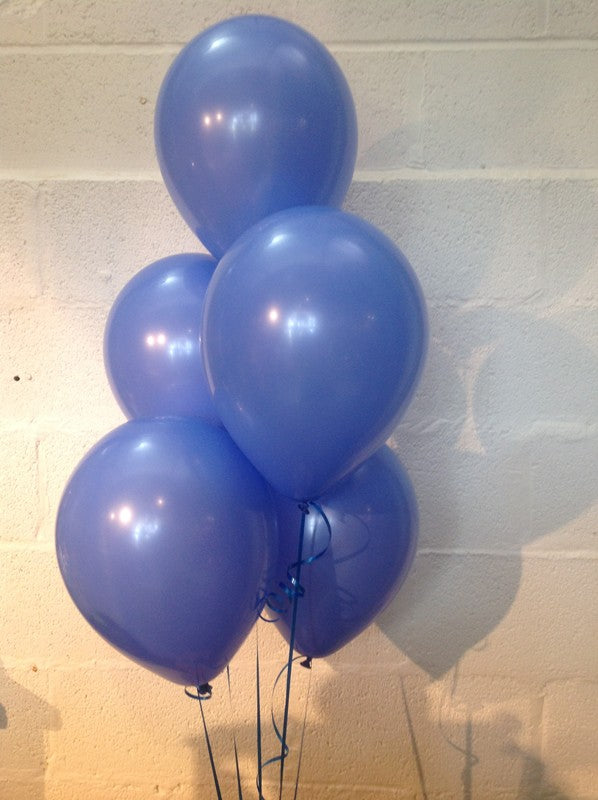 Periwinkle Blue Single Shade Range Pearlised Latex Balloons (Helium Quality)