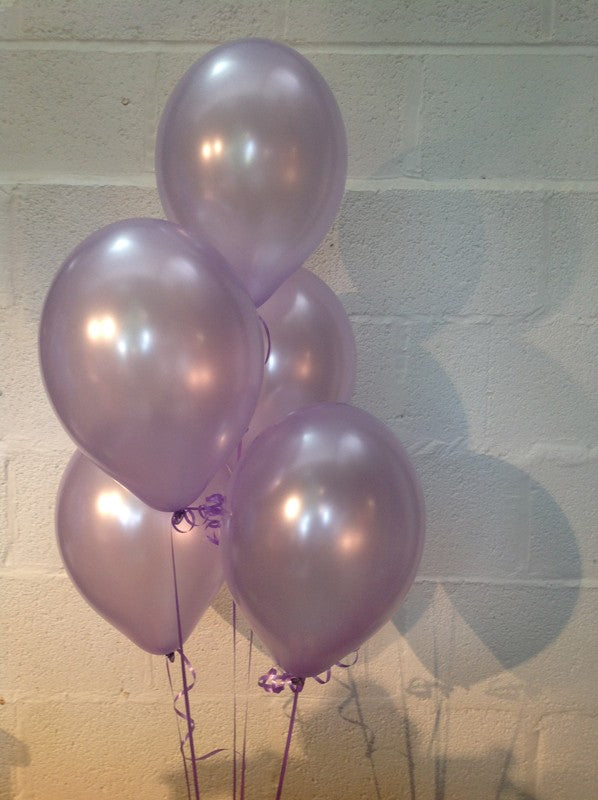 Lavender Lilac Single Shade Range Pearlised Latex Balloons (Helium Quality)