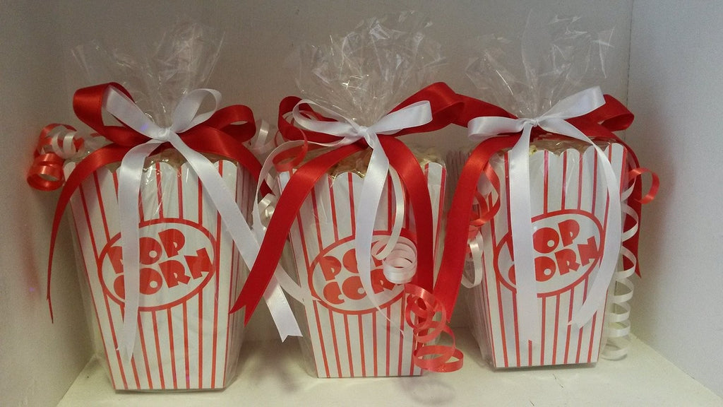 30 Popcorn Boxes With 30 Clear Cellophane Bags (with twist ties)