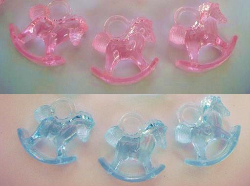 Baby Shower Favors - Rocking Horses - MIXED (16x Pink & 16x Blue)