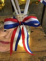 5m x 25mm Red, White and Blue Ribbon
