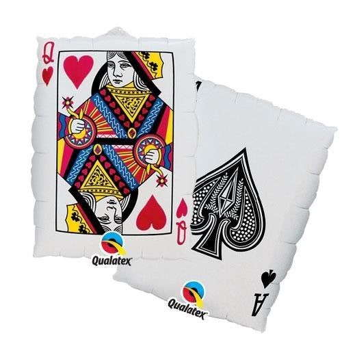 Queen Of Hearts-Ace Double Sided Foil Supershape Balloon