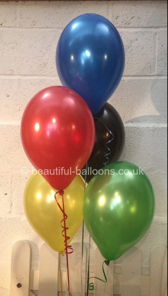 Olympic Latex Balloons with Curling Ribbon