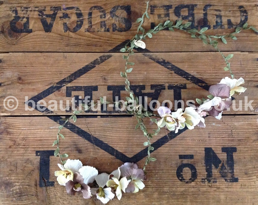 Two Mauve & White Flower Crowns