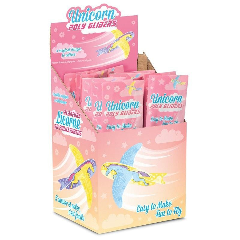 Unicorn poly gliders - pack of 10