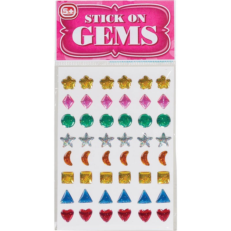 stick on gems - pack of 10