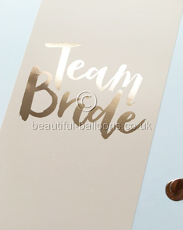 Hen Party Team Bride Kit in Rose Gold