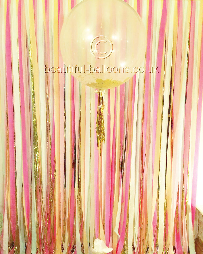 Glitzy Photo Booth Backdrop in Flamingo shades