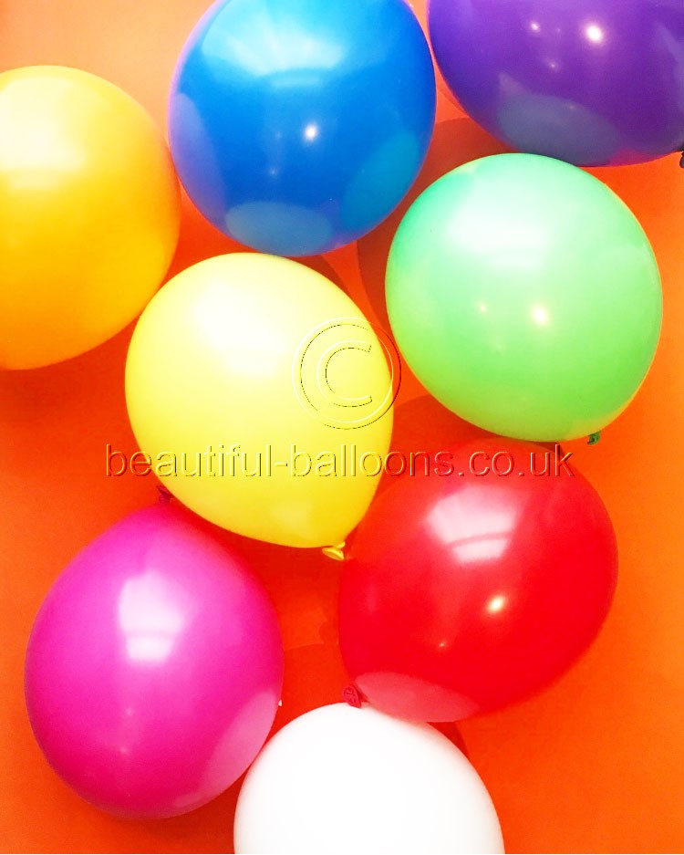 Matt Rainbow Shade Range Latex Balloons