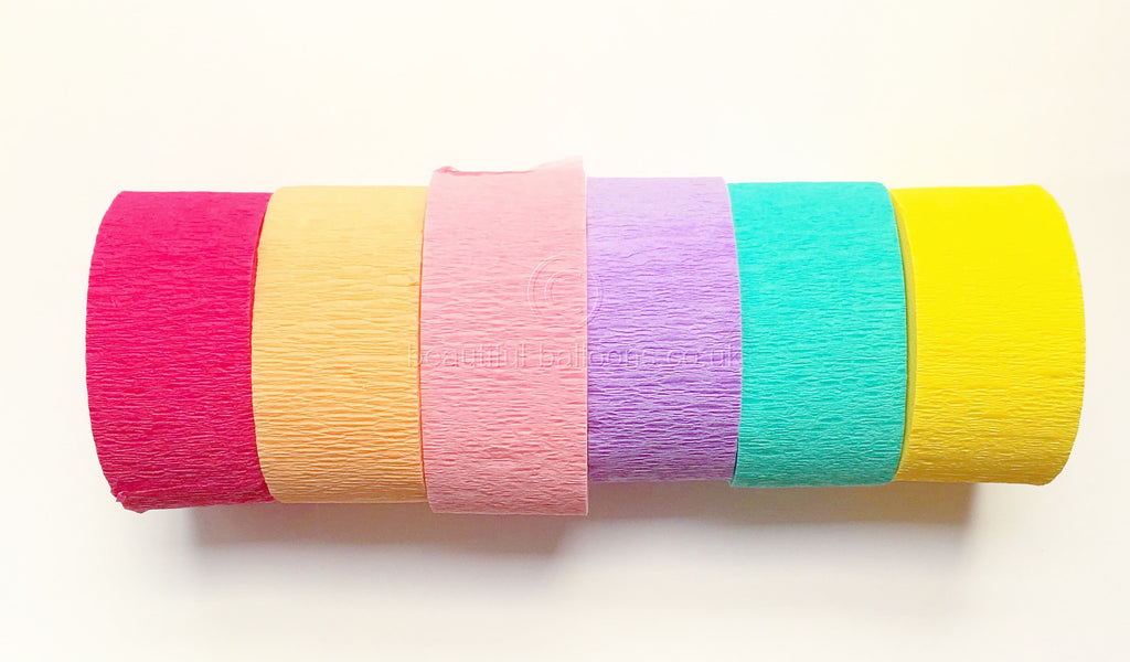 Pastel Rainbow Crepe Paper Roll Kit! Unicorn theme, Rainbow Party!