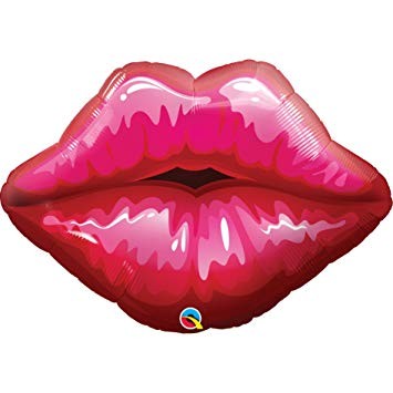 Big Red Lips Foil Balloon