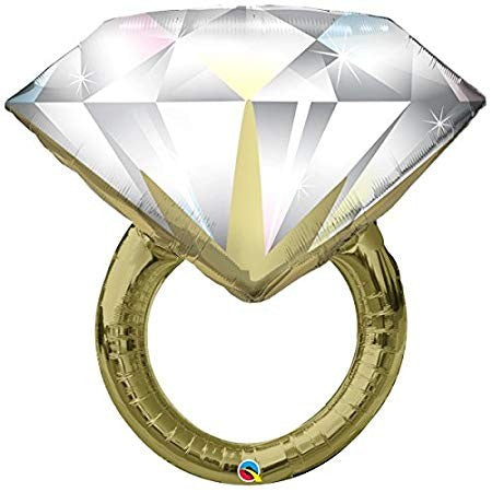 Diamond Wedding Ring 37" Supershape Foil Party Balloon
