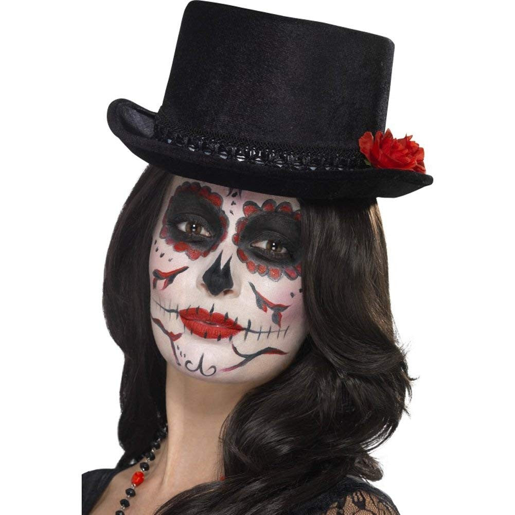 Day of the Dead Unisex Top Hat with roses