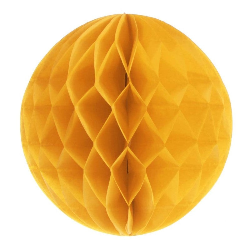 Warm yellow tissue paper honeycomb ball