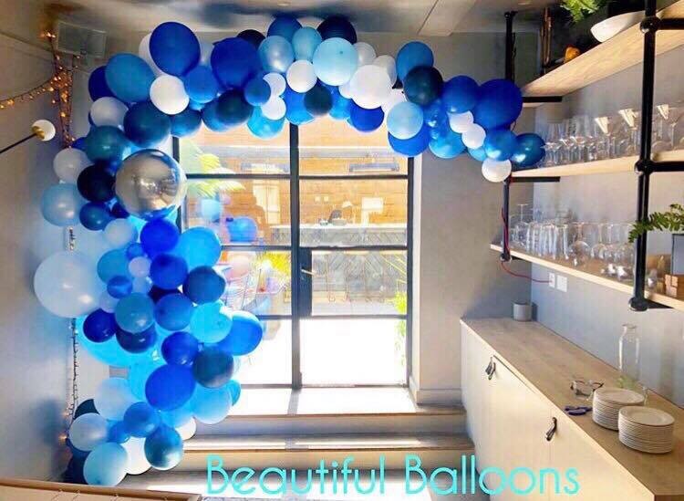 Corporate Blue Balloon Installation