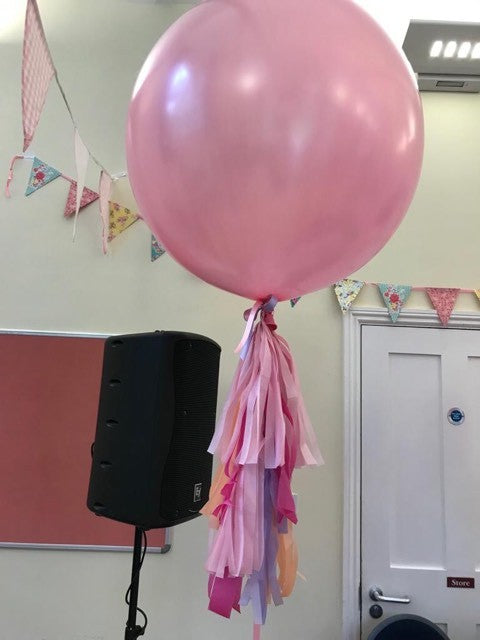 36" Giant Latex Balloon with Custom Tassels