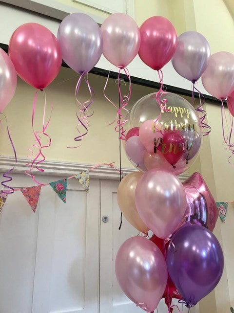 Pink and Lilac Helium Balloon Arch