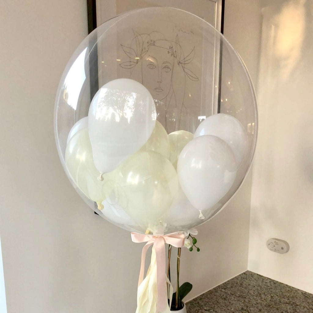 White and Ivory Clear Bubble Balloon