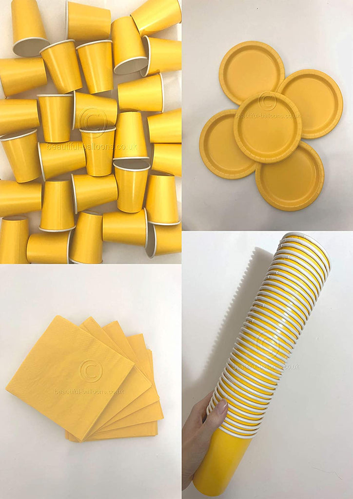 Yellow Party Kit - Cups, Napkins and Plates! Complete Kit