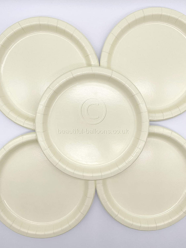 40 x Cream Paper Party Plates