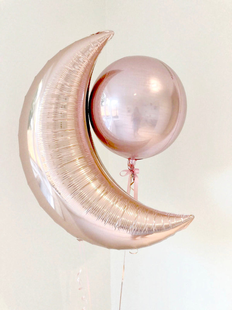 Rose Gold Crescent and Orb