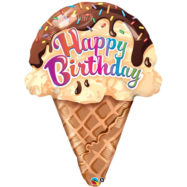 'Happy Birthday' Ice Cream Supershape