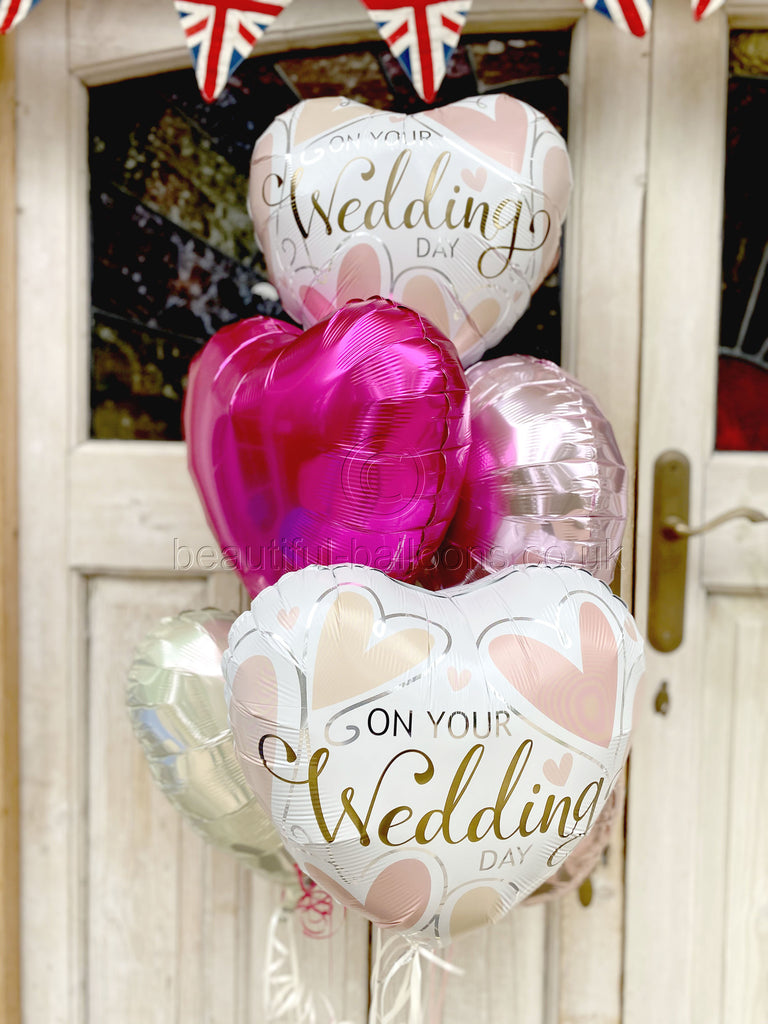 'On Your Wedding Day' Heart Foil Bunch