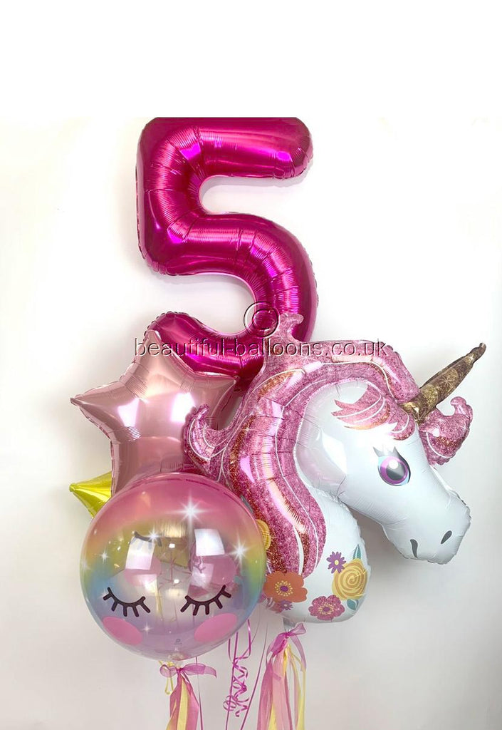 Number 5 Foil Shaped Balloon - Available in 6 colours