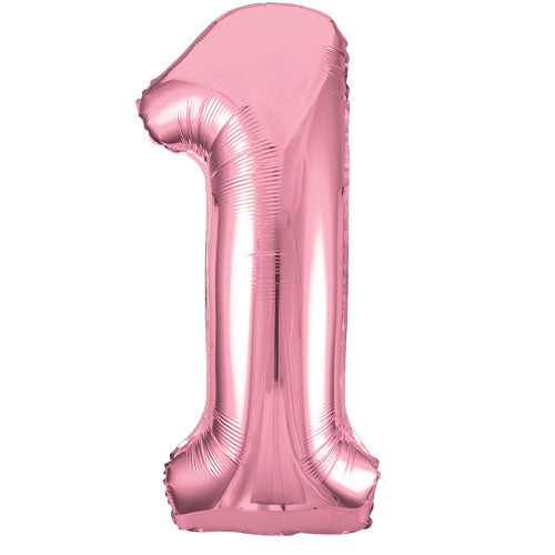 Number 1 Foil Shaped Balloon - Available in 8 colours