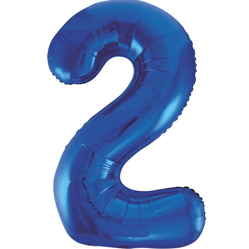 Number 2 Foil Shaped Balloon - Available in 6 colours